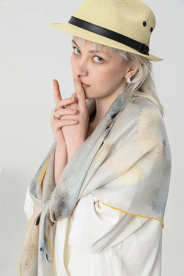 Ladies Silk Scarves Hand Rolled